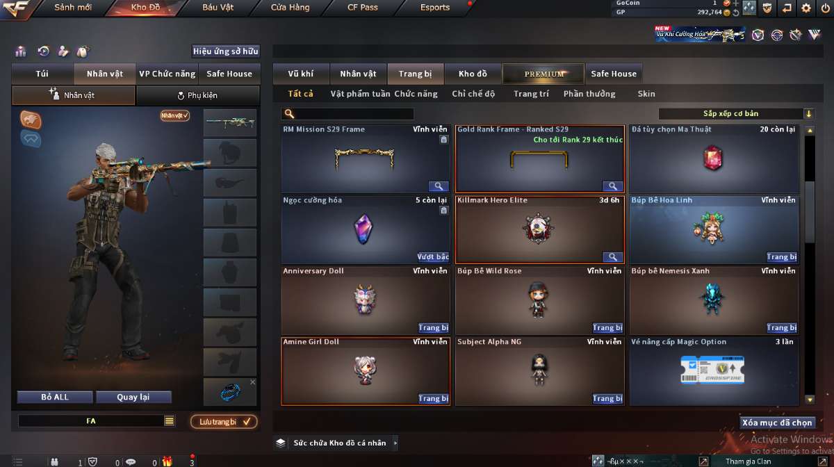 shop acc cf uy tin gia re